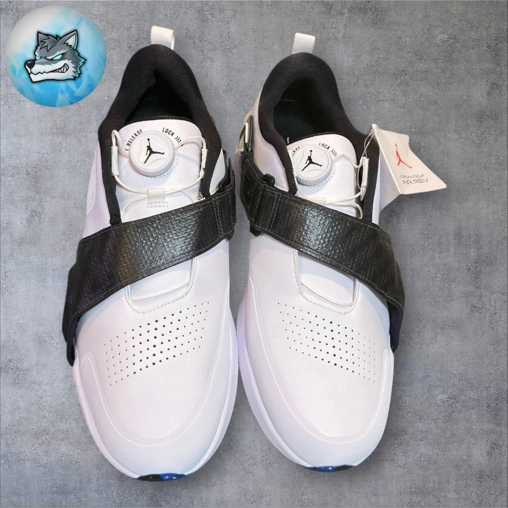 Men's Jordan Air Rev BOA Golf Shoes Comfort FV6338-103 White Black Size 9.5